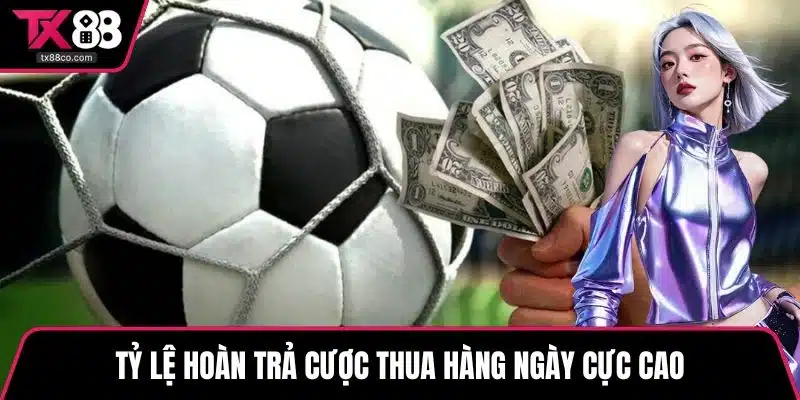 Tỷ lệ hoàn trả cược thua hàng ngày cực cao